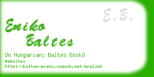 eniko baltes business card